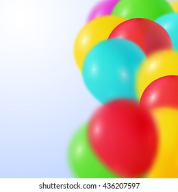 Vector balloons holiday background. Eps10.