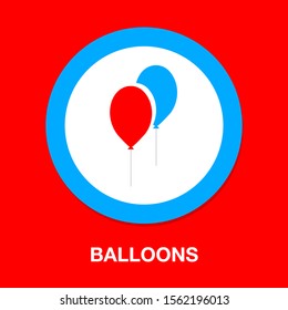 vector balloons illustration - birthday celebration decoration, decoration balloons - party symbol