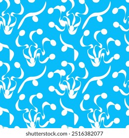 Vector - balloons illustration, seamless pattern in color.