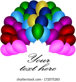 vector of balloons in various colors