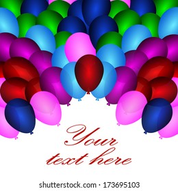 vector of balloons in various colors