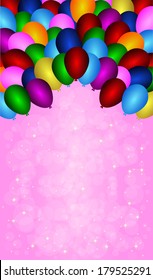 vector of balloons in various colors