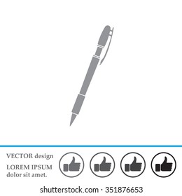 Vector ballpoint pen icon 