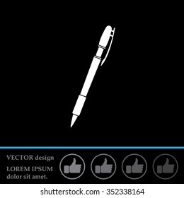 Vector ballpoint pen icon 