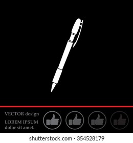 Vector ballpoint pen icon 