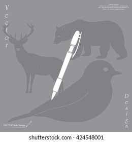 Vector ballpoint pen icon
