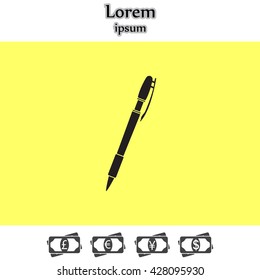 Vector ballpoint pen icon
