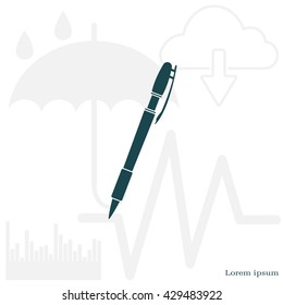 Vector ballpoint pen icon
