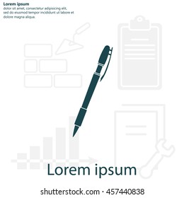 Vector ballpoint pen icon
