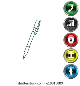 Vector ballpoint pen icon