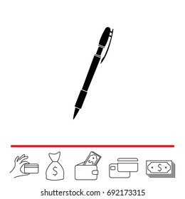Vector ballpoint pen icon