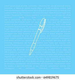 Vector ballpoint pen line icon