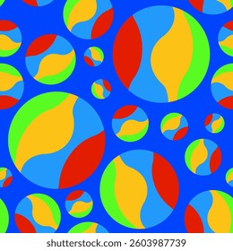 
Vector - balls and balloons colored one rapport, seamless pattern.