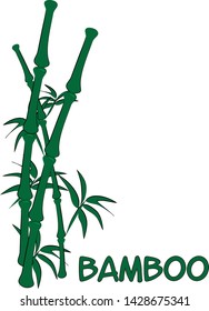 Vector Bamboo Abstract Logo Symbol