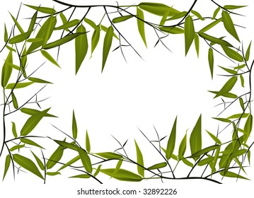 vector bamboo frame for text