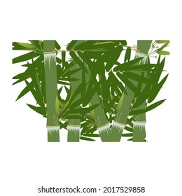 vector bamboo grove, on a white background.