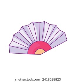 Icono del ventilador de la mano del bambú vectorial de la mano del bambú
