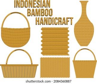 Vector bamboo handicrafts from Indonesia 