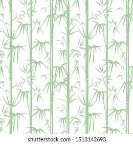 vector bamboo pattern without background pastel green