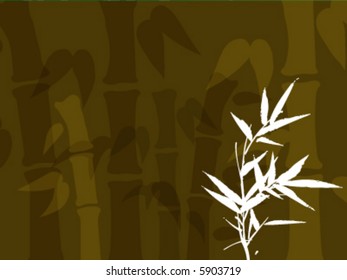 A vector bamboo silhouette background.