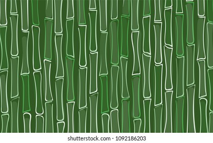 Vector Bamboo Stems. Tree Texture in Ethnic Style. Abstract Background of Silhouettes of Bamboo Trees. Bamboo Pattern for Wallpaper, Textile, Tablecloth, Packaging, Fabric, Wrapping. Stalks of Trees.