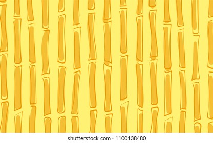 Vector Bamboo Stems. Tree Texture in Ethnic Style. Abstract Background of Silhouettes of Bamboo Trees. Yellow Bamboo Pattern for Wallpaper, Textile, Tablecloth, Packaging, Fabric, Wrapping.
