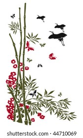 Vector bamboo tree designs