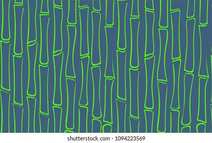 Vector Bamboo Trees Silhouettes. Bright Tropical Pattern. Abstract Background of Bamboo in Ethnic Style. Stalks of Tree. Vector Bamboo Ornament for Wallpaper, Textile, Tablecloth, Packaging, Wrapping.