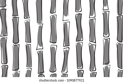 Vector Bamboo Trees Silhouettes. Tropical Pattern. Abstract Background of Bamboo in Ethnic Style. Stalks of Trees. Vector Bamboo Ornament for Wallpaper, Textile, Tablecloth, Packaging, Wrapping.