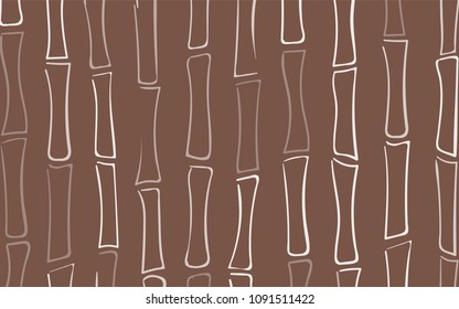 Vector Bamboo Trees Silhouettes. Tropical Pattern. Abstract Background of Bamboo in Ethnic Style. Stalks of Trees. Vector Bamboo Ornament for Wallpaper, Textile, Tablecloth, Packaging, Wrapping.
