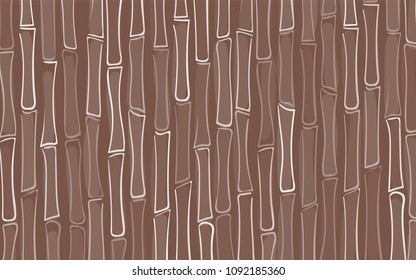 Vector Bamboo Trees Silhouettes. Tropical Pattern. Abstract Background of Bamboo in Ethnic Style. Stalks of Trees. Vector Bamboo Ornament for Wallpaper, Textile, Tablecloth, Packaging, Wrapping.