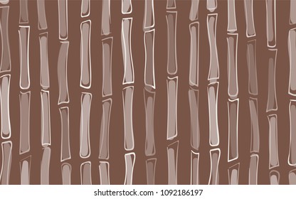 Vector Bamboo Trees Silhouettes. Tropical Pattern. Abstract Background of Bamboo in Ethnic Style. Stalks of Trees. Vector Bamboo Ornament for Wallpaper, Textile, Tablecloth, Packaging, Wrapping.
