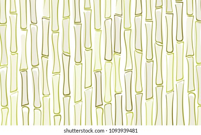 Vector Bamboo Trees Silhouettes. Tropical Pattern. Abstract Background of Green Bamboo in Ethnic Style. Stalks of Trees. Vector Bamboo Ornament for Wallpaper, Textile, Tablecloth, Packaging, Wrapping.