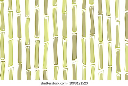 Vector Bamboo Trees Silhouettes. Tropical Pattern. Abstract Background of Green Bamboo in Ethnic Style. Stalks of Trees. Vector Bamboo Ornament for Wallpaper, Textile, Tablecloth, Packaging, Wrapping.