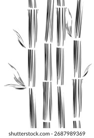 Vector de bambú con fondo blanco