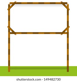 Vector Bamboo white board for text