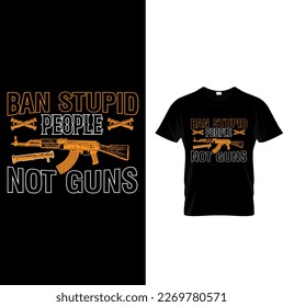 Vector prohibe a gente estúpida no armas - camiseta con arma de fuego

