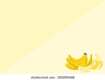 vector banana background concept on two tone yellow color with empty space for design logo and content, creative design vector illustration