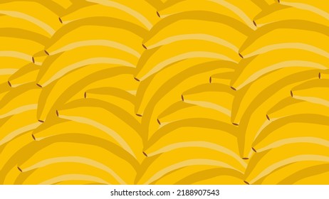 Vector banana. Banana background. Yellow texture. Vector