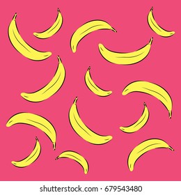 vector banana doodle texture icon
fruit set illustration
