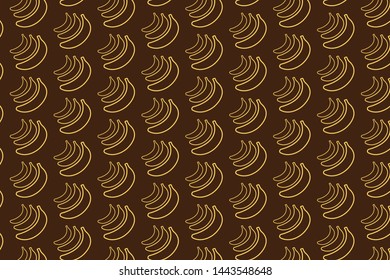 vector banana fruit pattern design illustration for fabric printing, line art