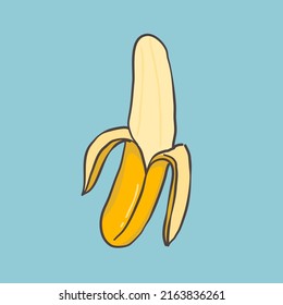 Vektorbanana-Symbol, flaches Design