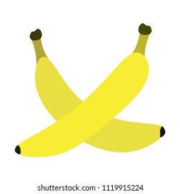 vector banana icon, fruit illustration, healthy diet, fresh tropical banana and