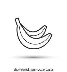 Vector banana icon. Healthy food, fruit symbol. For design, web site design, logo, app, UI.