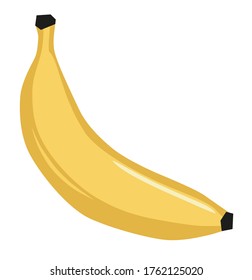  vector banana icon, isolated fruit