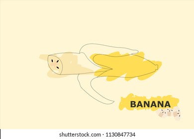 Vector banana illustration