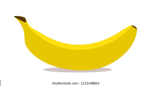 vector banana isolated on white background