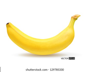 Vector banana isolated on white background