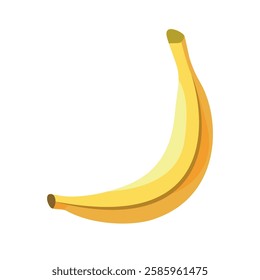 Vector banana isolated on white background. Cartoon style. Ripe banana.