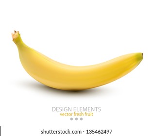 vector a banana on white background